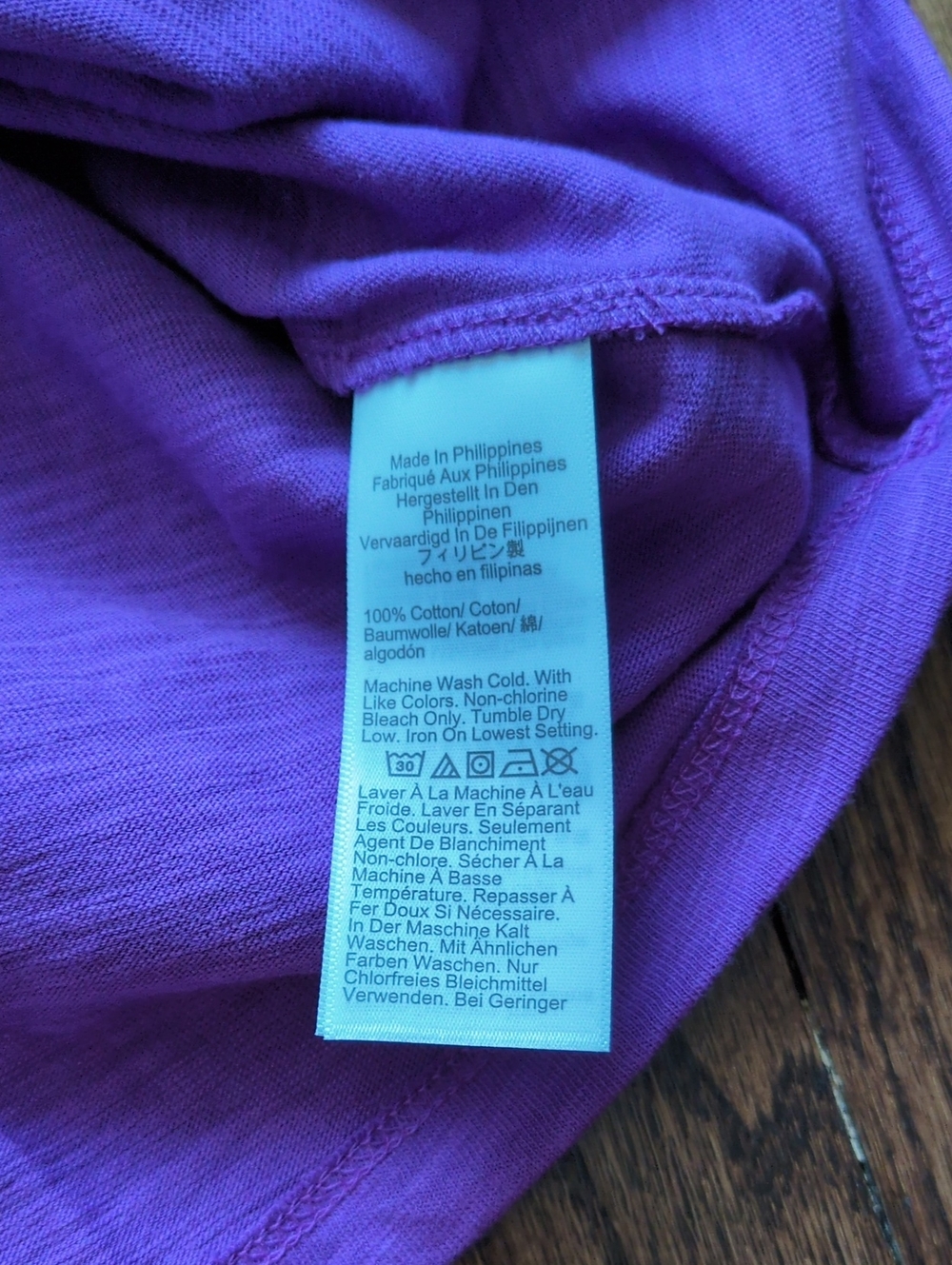 J. Crew Factory Violet Crewneck Short-Sleeve Girlfriend Tee - Picture 5 of 6